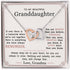 To My Granddaughter Gift Necklace with Heart Touching Message Card