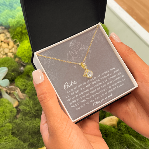 18K Yellow Gold Necklace Gift to Amazing Moher of My Kids