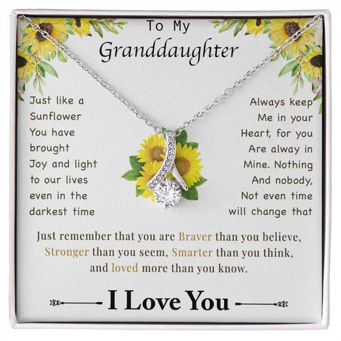 To my granddaughter Sunflower Necklace