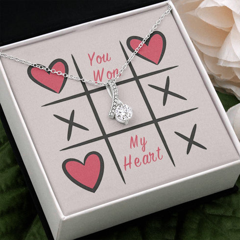 Gift to My Souldmate, You Won My Heart, Necklace for Lover