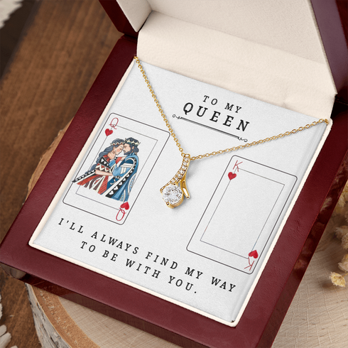 18K Yellow Gold Beautiful Necklace for My Queen