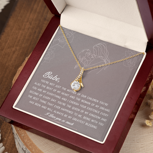18K Yellow Gold Necklace Gift to Amazing Moher of My Kids