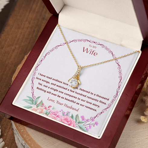 Gold Necklace Gift for Wife, Our beautiful Romance