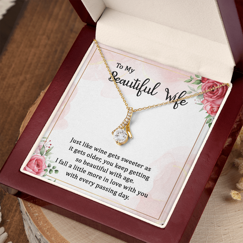 Gold Necklace Gift To My Lovely Drinking Wife