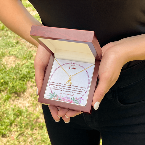Gold Necklace Gift for Wife, Our beautiful Romance