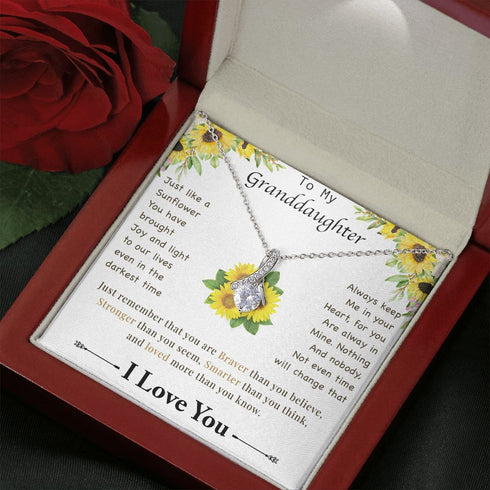 To my granddaughter Sunflower Necklace