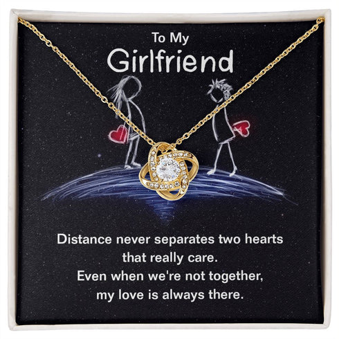 Love Knot Necklace For Girlfriend, Girlfriend Jewelry, Girlfriend Gift, Anniversary Gift For Girlfriend