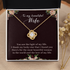 18K Yellow Gold Necklace for Wife, Light of my life