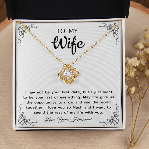 18K Yellow Gold Necklace for My Forever Wife
