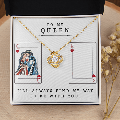 18K Yellow Gold Beautiful Necklace for My Queen