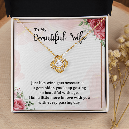 Gold Necklace Gift To My Lovely Drinking Wife