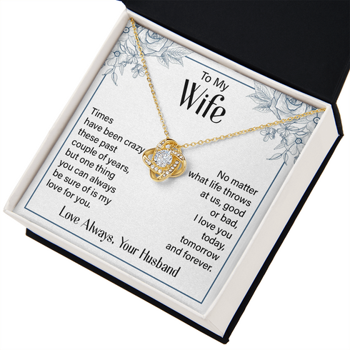 Gold Necklace for Wife with Love you Forever card
