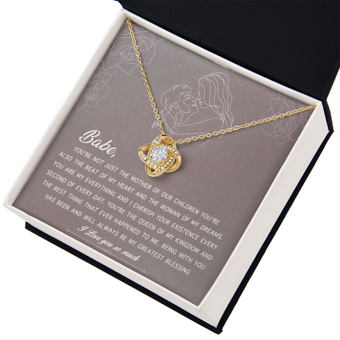 18K Yellow Gold Necklace Gift to Amazing Moher of My Kids