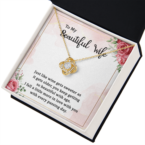 Gold Necklace Gift To My Lovely Drinking Wife