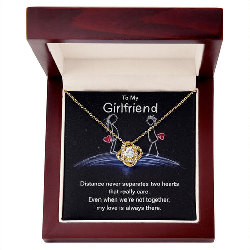 Love Knot Necklace For Girlfriend, Girlfriend Jewelry, Girlfriend Gift, Anniversary Gift For Girlfriend