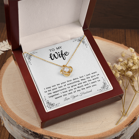 18K Yellow Gold Necklace for My Forever Wife