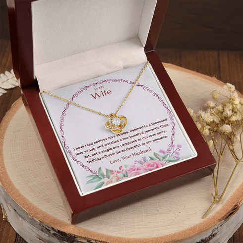 Gold Necklace Gift for Wife, Our beautiful Romance