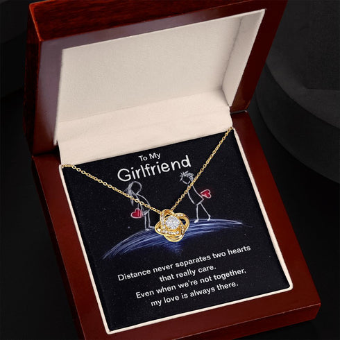 Love Knot Necklace For Girlfriend, Girlfriend Jewelry, Girlfriend Gift, Anniversary Gift For Girlfriend