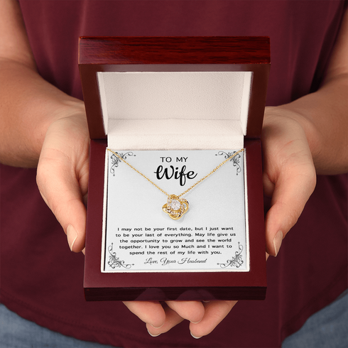 18K Yellow Gold Necklace for My Forever Wife