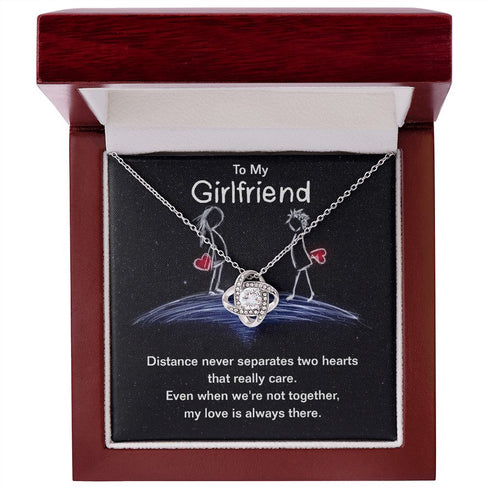 Love Knot Necklace For Girlfriend, Girlfriend Jewelry, Girlfriend Gift, Anniversary Gift For Girlfriend