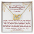 18K Yellow Gold Necklace For Granddaughter - Always Remember How Much I Love You