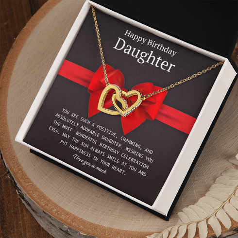 18K Yellow Gold Necklace Birthday Gift to My Daughter