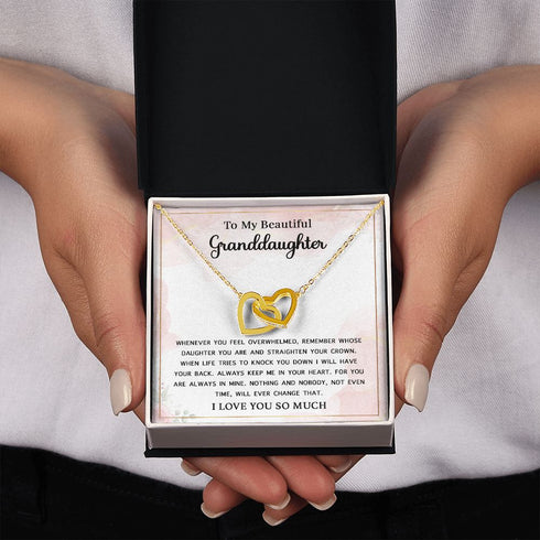 Granddaughter Heart Necklace, With Message card