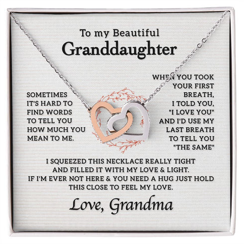 Gift Necklace to My Beautiful Granddaughter