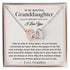 Gift For Granddaughter - Side By Side or Miles Apart - Hearts Necklace