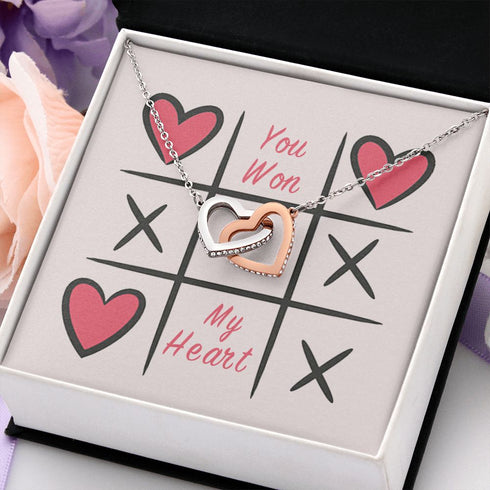 Gift to My Souldmate, You Won My Heart, Necklace for Lover