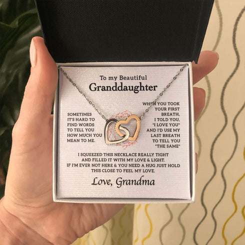 Gift Necklace to My Beautiful Granddaughter