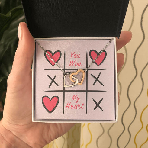 Gift to My Souldmate, You Won My Heart, Necklace for Lover