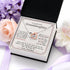 To My Granddaughter Gift Necklace with Heart Touching Message Card