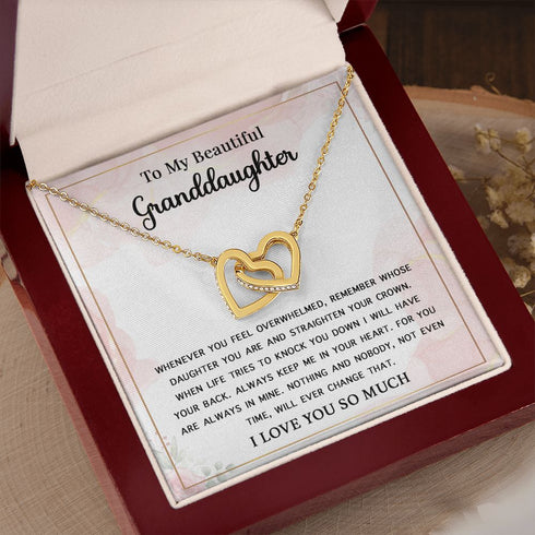 Granddaughter Heart Necklace, With Message card