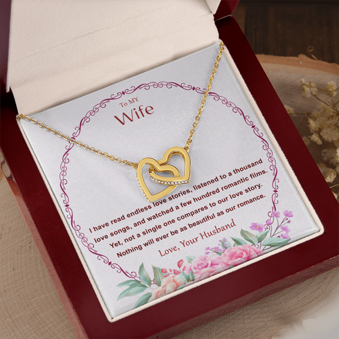 Gold Necklace Gift for Wife, Our beautiful Romance