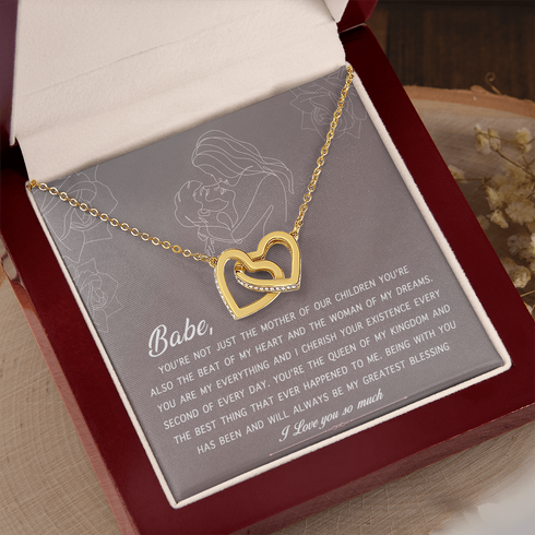 18K Yellow Gold Necklace Gift to Amazing Moher of My Kids