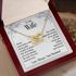 Gold Necklace for Wife with Love you Forever card
