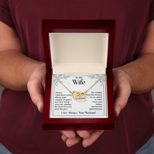 Gold Necklace for Wife with Love you Forever card