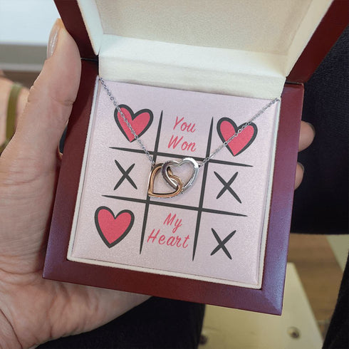 Gift to My Souldmate, You Won My Heart, Necklace for Lover